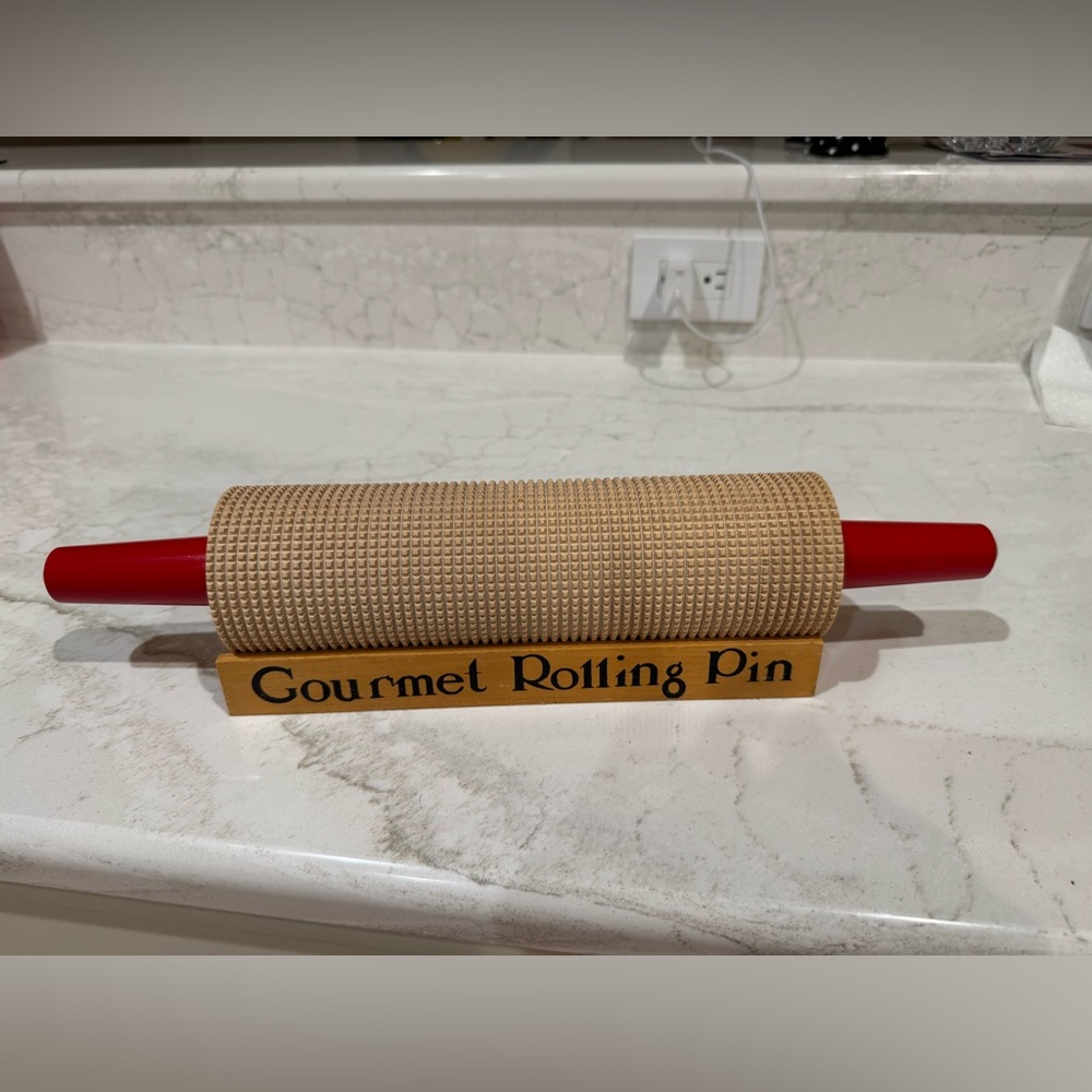 Red and Tan Gourmet Rolling Pin
